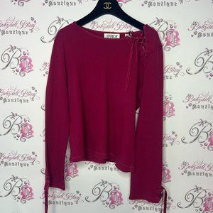 Jessica sport lace up corset ribbon 🎀 tie up chest and sleeves reb vintage y2k